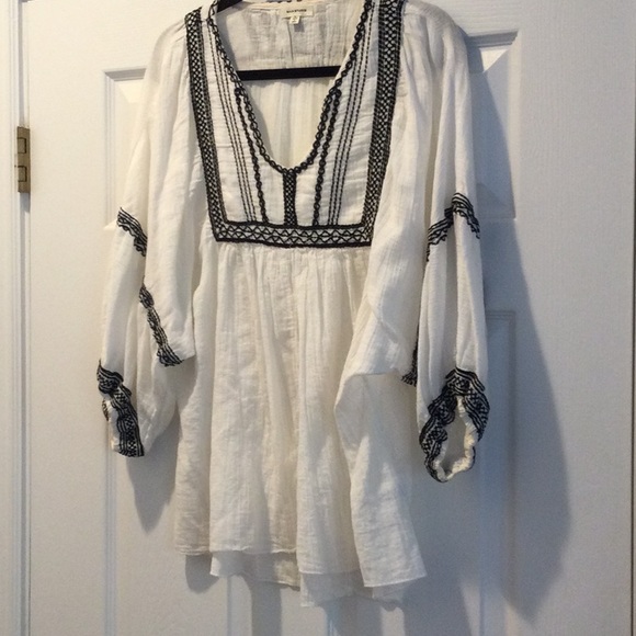 Max Studio Peasant Top - Picture 1 of 5